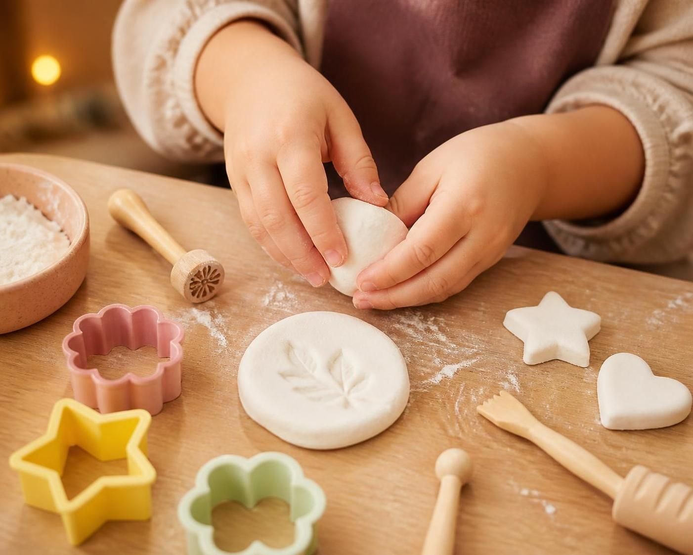découvrez des recettes simples et originales de pâte à sel sans sel, utilisant maïzena, pâte autodurcissante et d'autres alternatives pour des créations faciles et sûres.