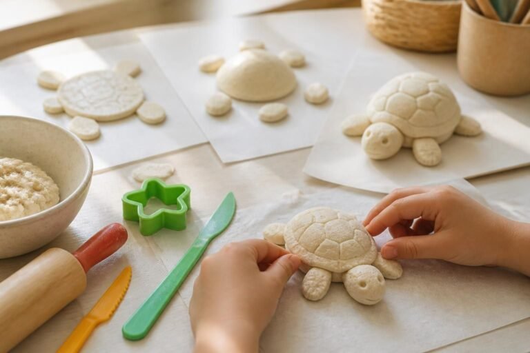 découvrez notre tuto pas à pas pour créer une tortue en pâte à sel, une activité manuelle amusante et facile, parfaite pour les enfants.