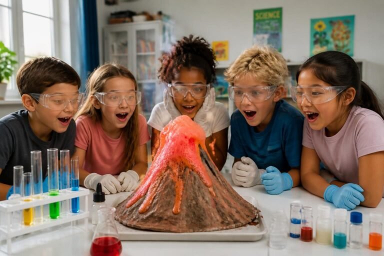 découvrez comment réaliser un volcan en pâte à sel, une expérience scientifique ludique et éducative qui fait le bonheur de toute la classe.